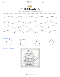 Anteprima della scheda stampabile di HMS Beagle