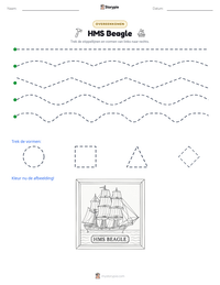 HMS Beagle afdrukbare werkblad voorbeeld