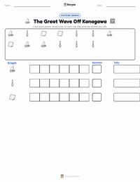 The Great Wave Off Kanagawa printable worksheet preview