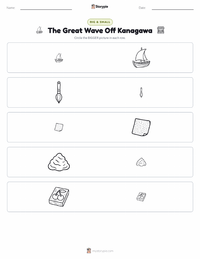 The Great Wave Off Kanagawa printable worksheet preview