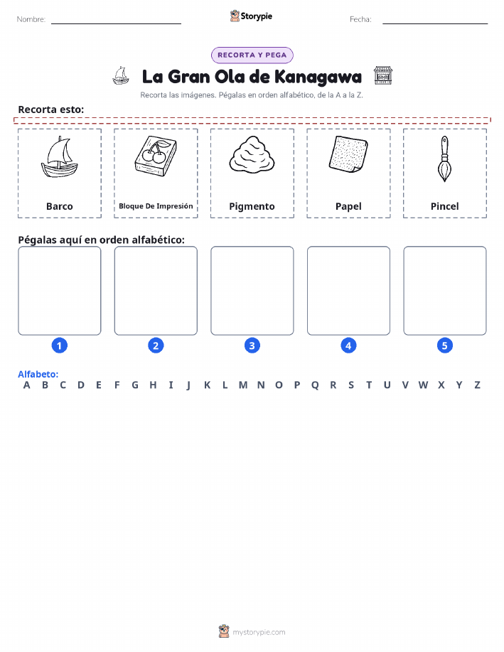 Cortar y Pegar el Alfabeto