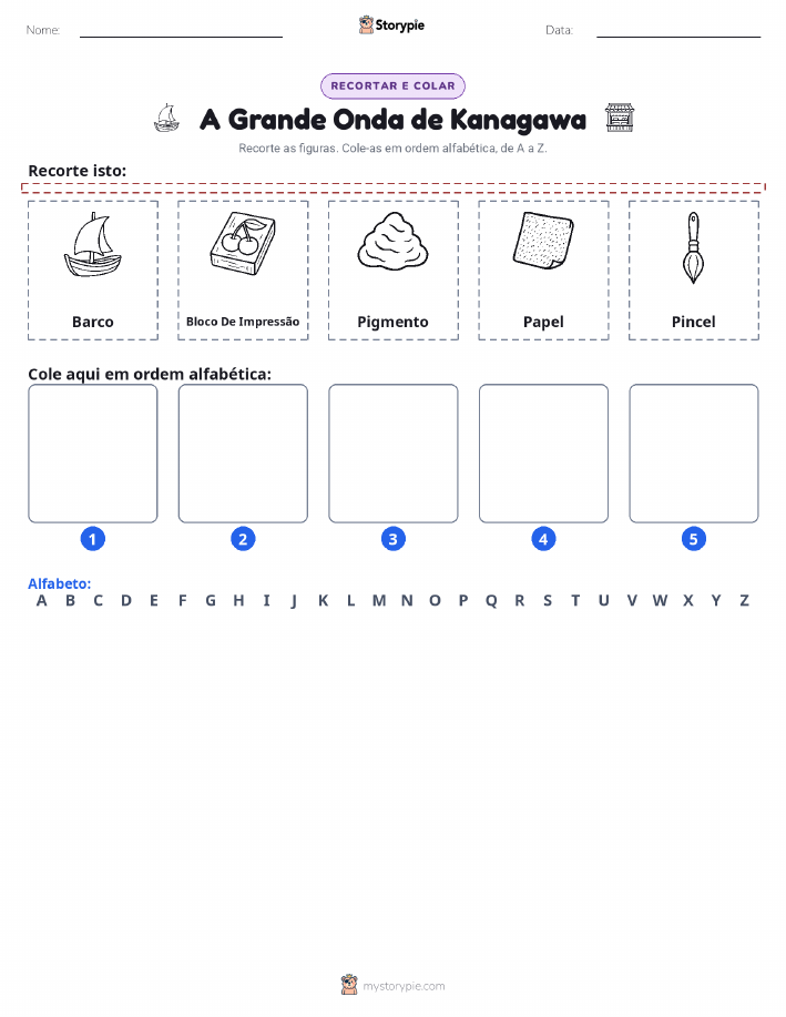 Recortar & Colar Alfabeto