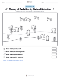 Theory of Evolution by Natural Selection printable worksheet preview