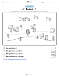 Prabaca lembar kerja cetak Evolusi