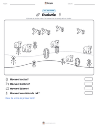 Evolutie afdrukbare werkblad voorbeeld