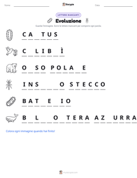 Anteprima della scheda stampabile di Evoluzione