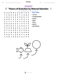 Theory of Evolution by Natural Selection printable worksheet preview