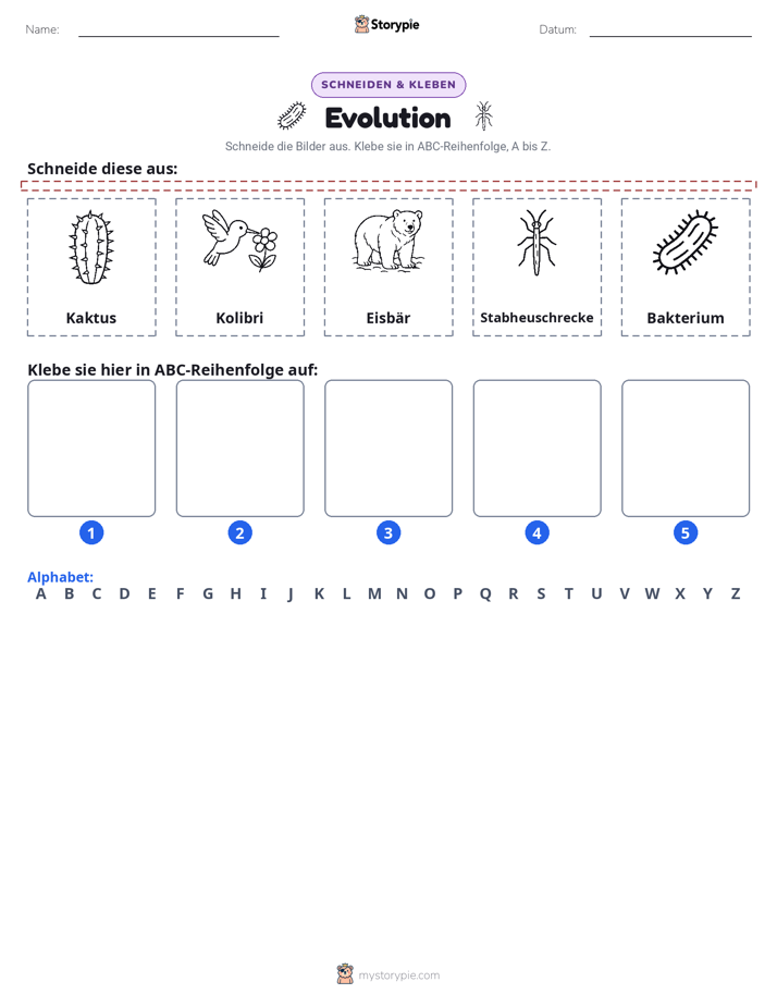 Schneiden & Einfügen Alphabet