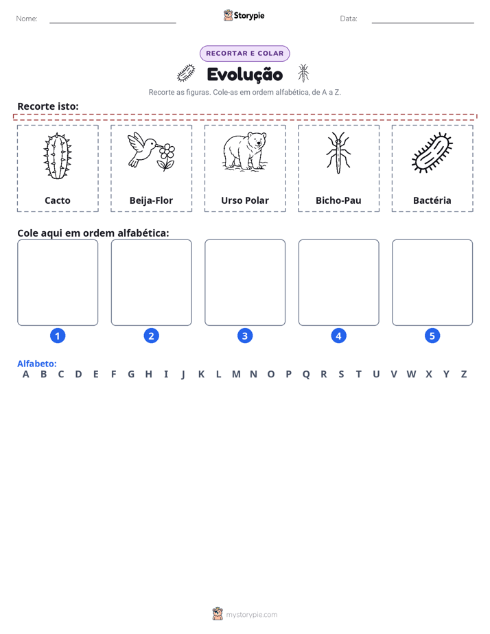 Recortar & Colar Alfabeto