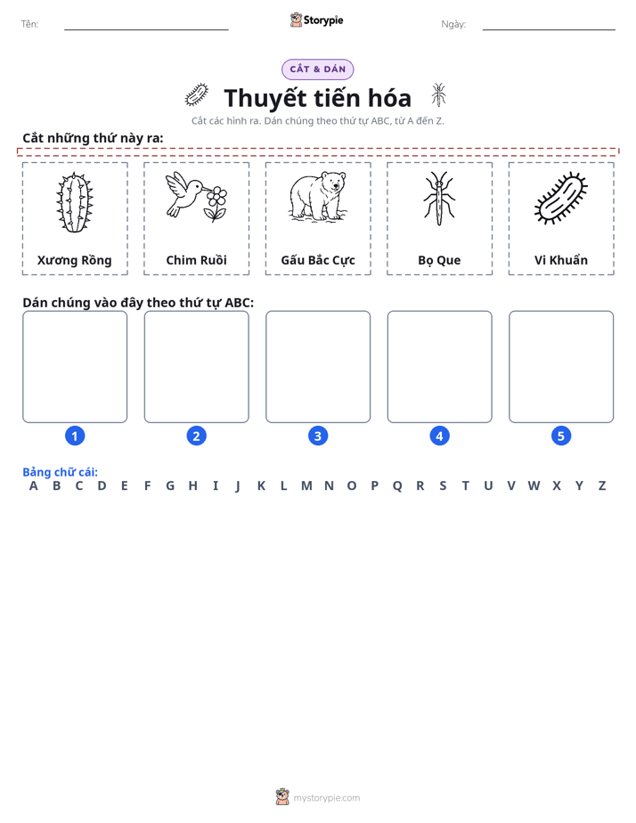 Cắt & Dán Chữ Cái