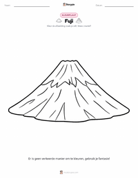 Fuji kleurplaat voor kinderen