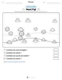 Aperçu de la feuille de travail imprimable Mont Fuji