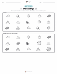 Mount Fuji printable worksheet preview