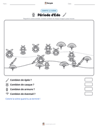 Aperçu de la feuille de travail imprimable Période d'Edo