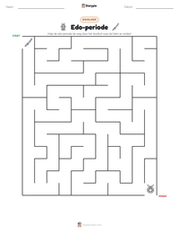 Edo-periode afdrukbare werkblad voorbeeld