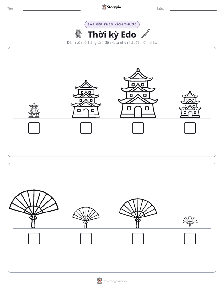 Thứ Tự Kích Thước