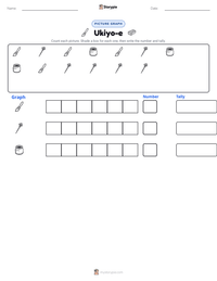Ukiyo-e printable worksheet preview