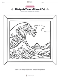 Thirty-six Views of Mount Fuji printable worksheet preview