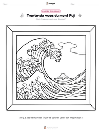 Aperçu de la feuille de travail imprimable Trente-six vues du mont Fuji
