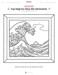 Fuji Dağı'nın Otuz Altı Görünümü yazdırılabilir çalışma sayfası önizlemesi