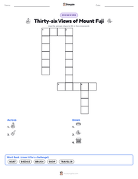 Thirty-six Views of Mount Fuji printable worksheet preview