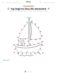 Fuji Dağı'nın Otuz Altı Görünümü yazdırılabilir çalışma sayfası önizlemesi