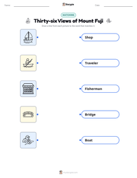 Thirty-six Views of Mount Fuji printable worksheet preview