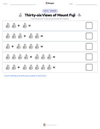 Thirty-six Views of Mount Fuji printable worksheet preview