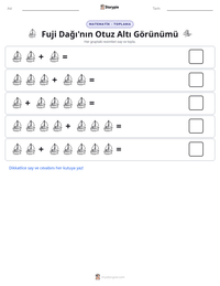 Fuji Dağı'nın Otuz Altı Görünümü yazdırılabilir çalışma sayfası önizlemesi