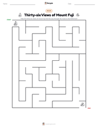Thirty-six Views of Mount Fuji printable worksheet preview
