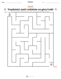 Podgląd drukowalnego arkusza ćwiczeń Trzydzieści sześć widoków na górę Fudżi