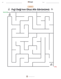 Fuji Dağı'nın Otuz Altı Görünümü yazdırılabilir çalışma sayfası önizlemesi