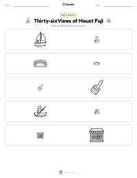 Thirty-six Views of Mount Fuji printable worksheet preview
