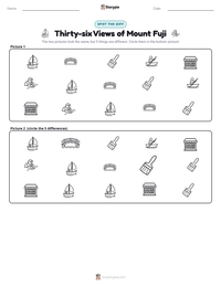 Thirty-six Views of Mount Fuji printable worksheet preview