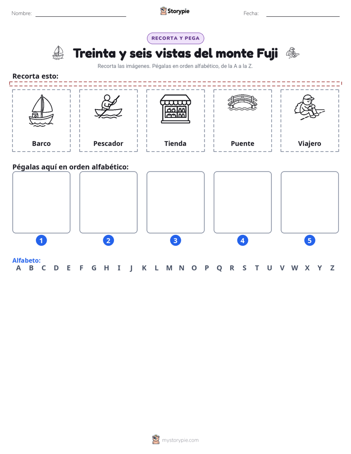 Cortar y Pegar el Alfabeto