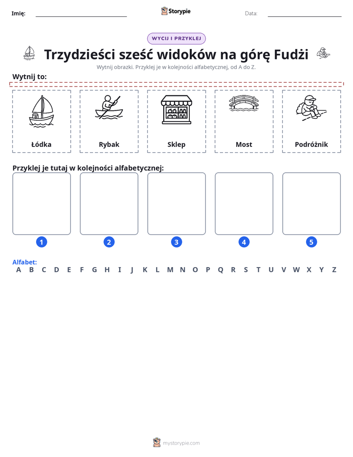 Wytnij i Wklej Alfabet