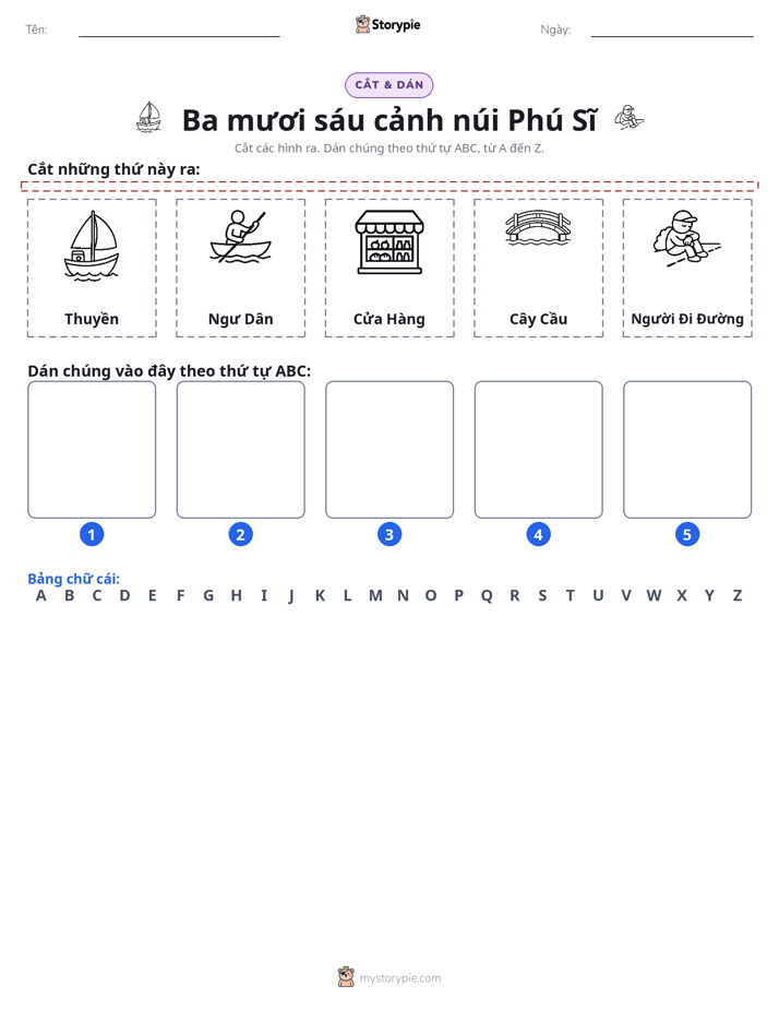 Cắt & Dán Chữ Cái