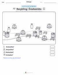 Podgląd drukowalnego arkusza ćwiczeń Recykling i dbałość o środowisko