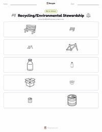 Recycling/Environmental Stewardship printable worksheet preview