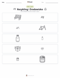 Podgląd drukowalnego arkusza ćwiczeń Recykling i dbałość o środowisko