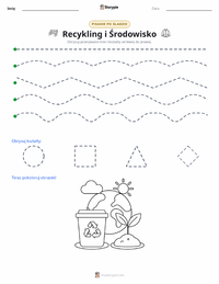 Podgląd drukowalnego arkusza ćwiczeń Recykling i dbałość o środowisko