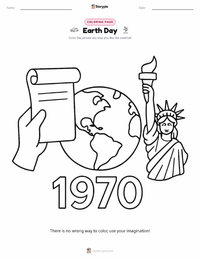 Earth Day coloring page for kids
