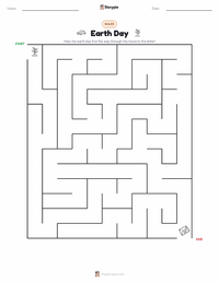 Earth Day printable worksheet preview