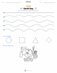 Earth Day printable worksheet preview