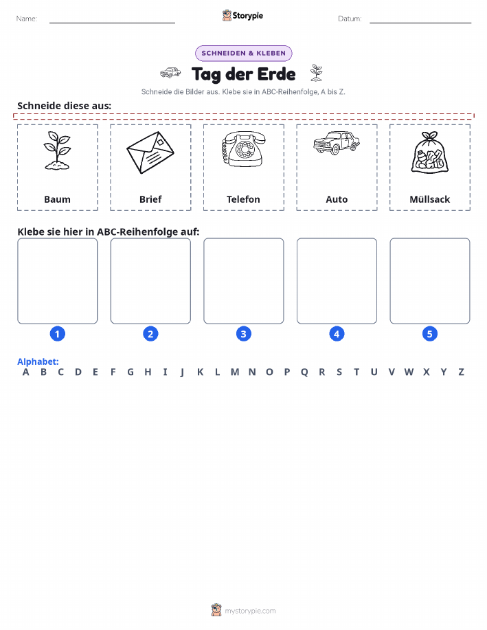 Schneiden & Einfügen Alphabet
