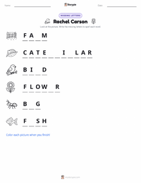 Rachel Carson printable worksheet preview