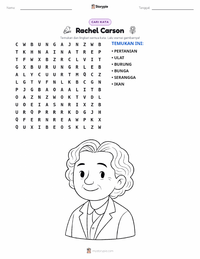Prabaca lembar kerja cetak Rachel Carson