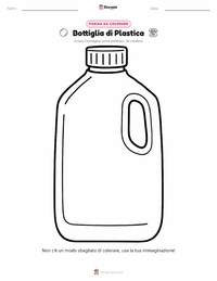 Pagina da colorare di Plastica per bambini