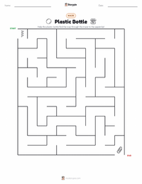 Plastic Bottle printable worksheet preview