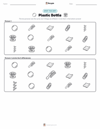 Plastic Bottle printable worksheet preview